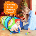 Kids Play Tunnel Tent for Toddlers, Colorful Pop up Crawl Tunnel Toy for Baby