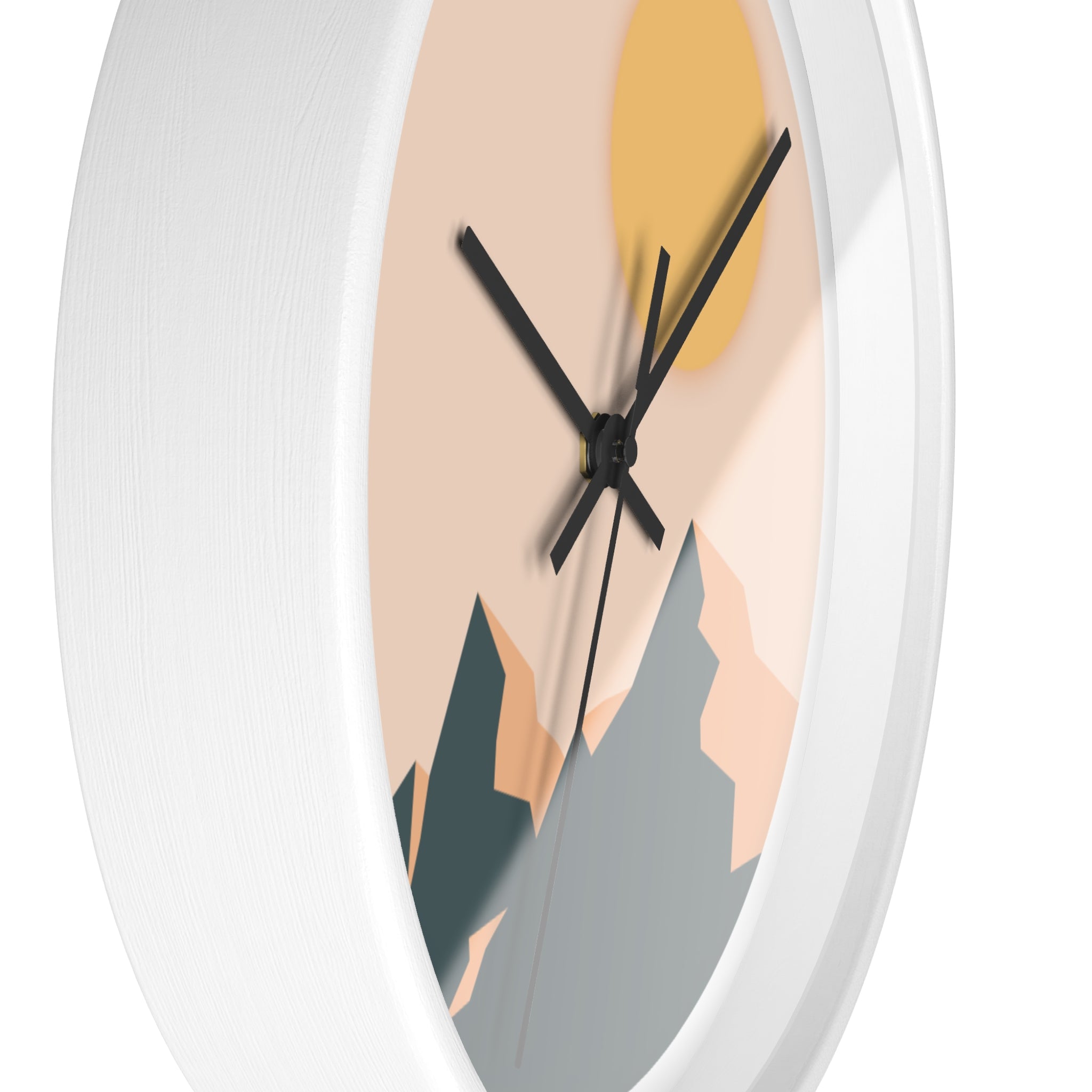 Wall Clock - 'Mountain pastel' - Modern Decor for Home and Office