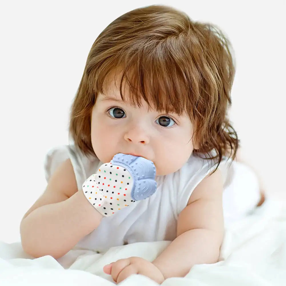 Teething Gloves Mittens Baby Chewable Dental Care Infant Toy