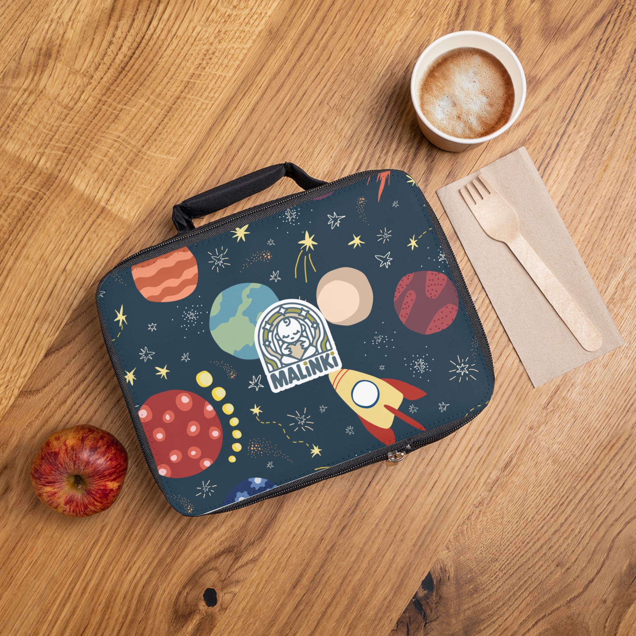Lunch Bag - 'Space' - Fun Space Theme for School & Picnics