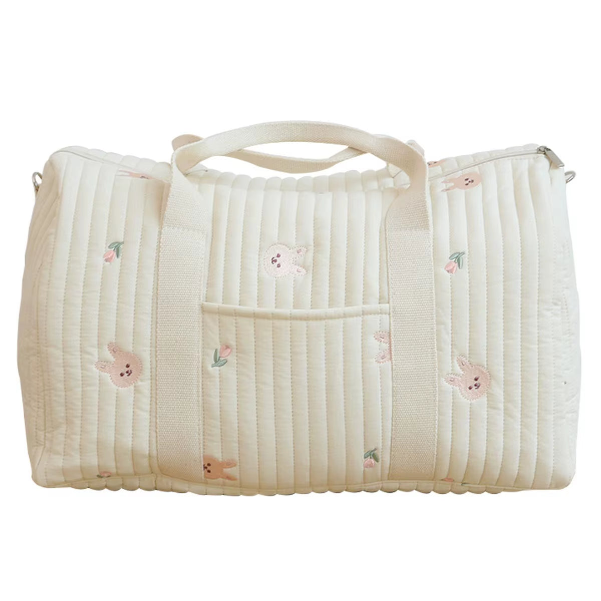 New Embroidered Mom Bag Storage Bag Large Capacity Mommy Travel Bag Fashion Multi-Functional Handbag Lightweight Diagonal