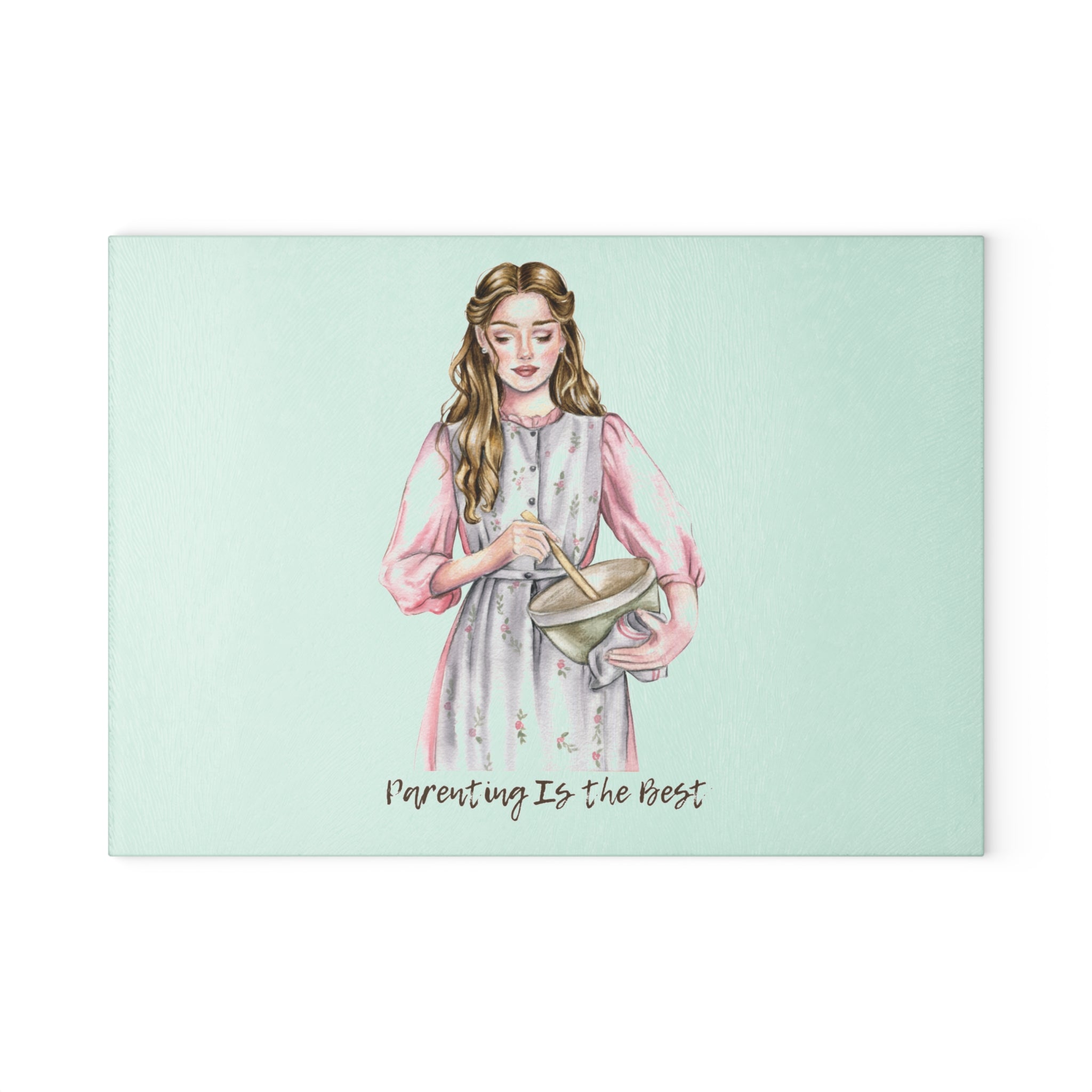 Cute Glass Cutting Board - "Parenting Is the Best"-  Ideal Gift for Moms