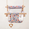 Baby Swing Chair - Indoor/Outdoor Hanging Canvas Seat for Kids, Small Basket Toy