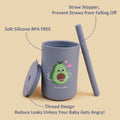 TYRY.HU 1PCS Baby Silicone Sippy Cup with Lid Portable Drinking Cup Children'S Anti-Leak Feeding Cup Food Grade Silicone 150ML