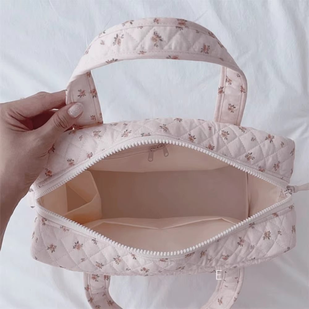 Travel Essentials Multifunctional Baby Diaper Bag Crossbody Large Capacity Mommy Bag Flower Baby Nappy Bag for Mother Kids
