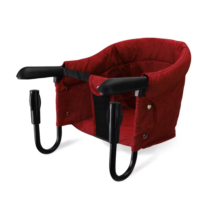 Portable Baby Feeding High Chair with Five-Point Safety Belt