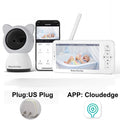 Wireless Baby Monitor 5'' LCD, 1080P, Zoom, Night Vision, Audio