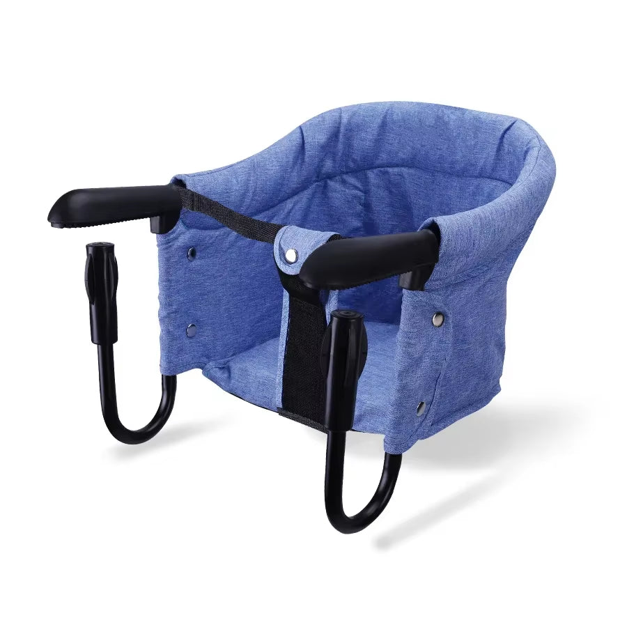 Portable Baby Feeding High Chair with Five-Point Safety Belt