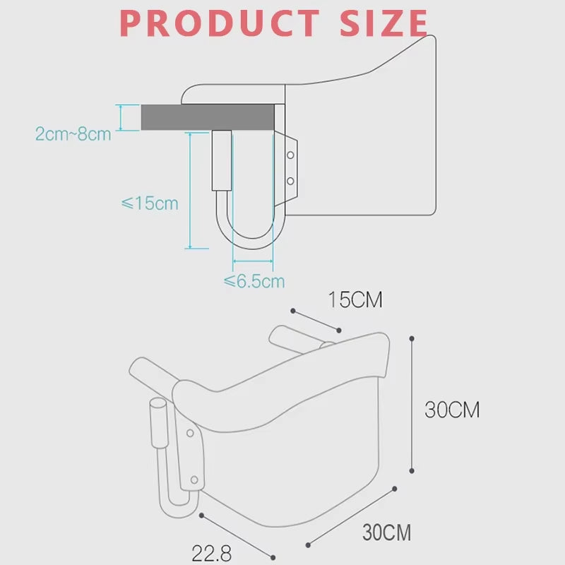 Portable Baby Feeding High Chair with Five-Point Safety Belt