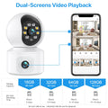 WiFi IP Camera Dual Lens PTZ Auto Tracking Baby Monitor