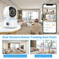 WiFi IP Camera Dual Lens PTZ Auto Tracking Baby Monitor