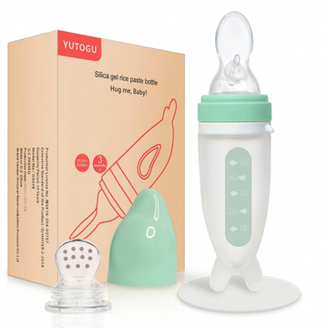 Baby Feeding Spoon Easy-Use Rice Cereal Bottle with Silicone Dolphin