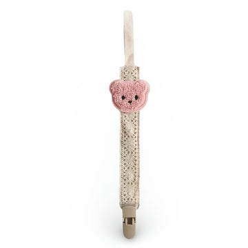 Baby Pacifier Clip – Anti-Drop Cartoon Bear & Soft Cloth