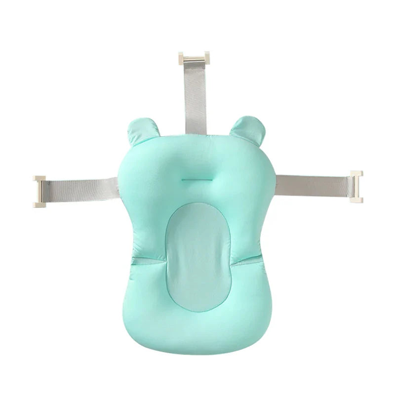 Foldable Baby Bath Seat & Cushion Pad - Anti-Slip, Soft Comfort