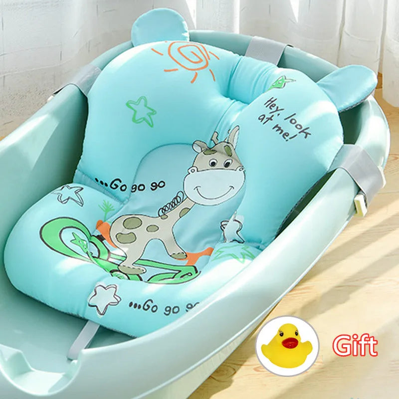 Foldable Baby Bath Seat & Cushion Pad - Anti-Slip, Soft Comfort