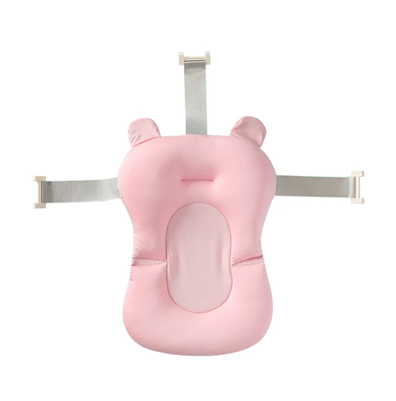 Foldable Baby Bath Seat & Cushion Pad - Anti-Slip, Soft Comfort