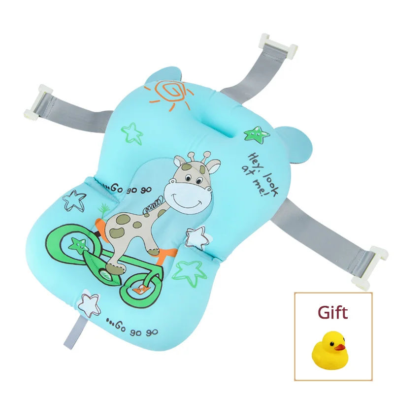Foldable Baby Bath Seat & Cushion Pad - Anti-Slip, Soft Comfort