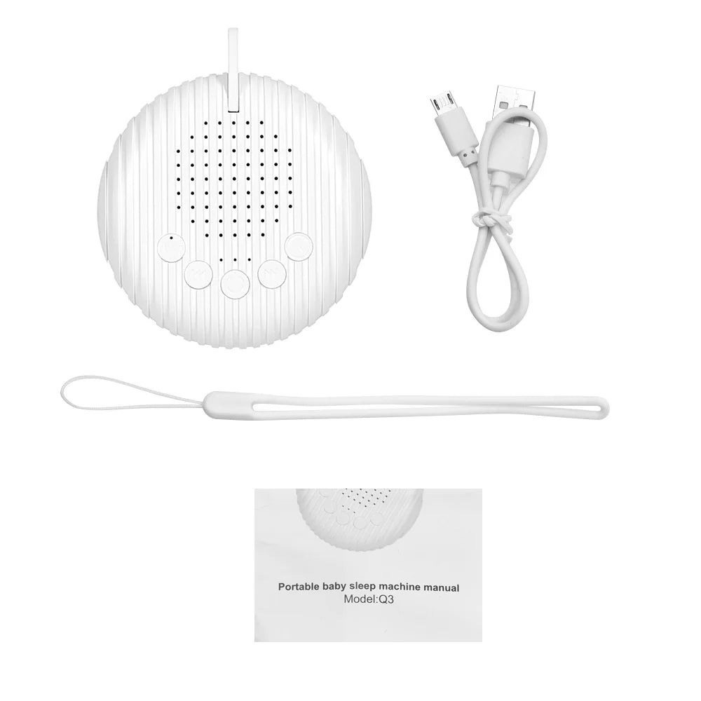 Portable White Noise Machine for Baby Sleep, USB Rechargeable