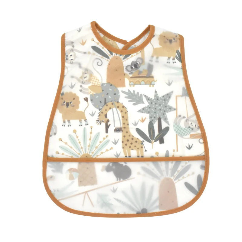 Cute Waterproof Baby Bib – Adjustable EVA Feeding Apron