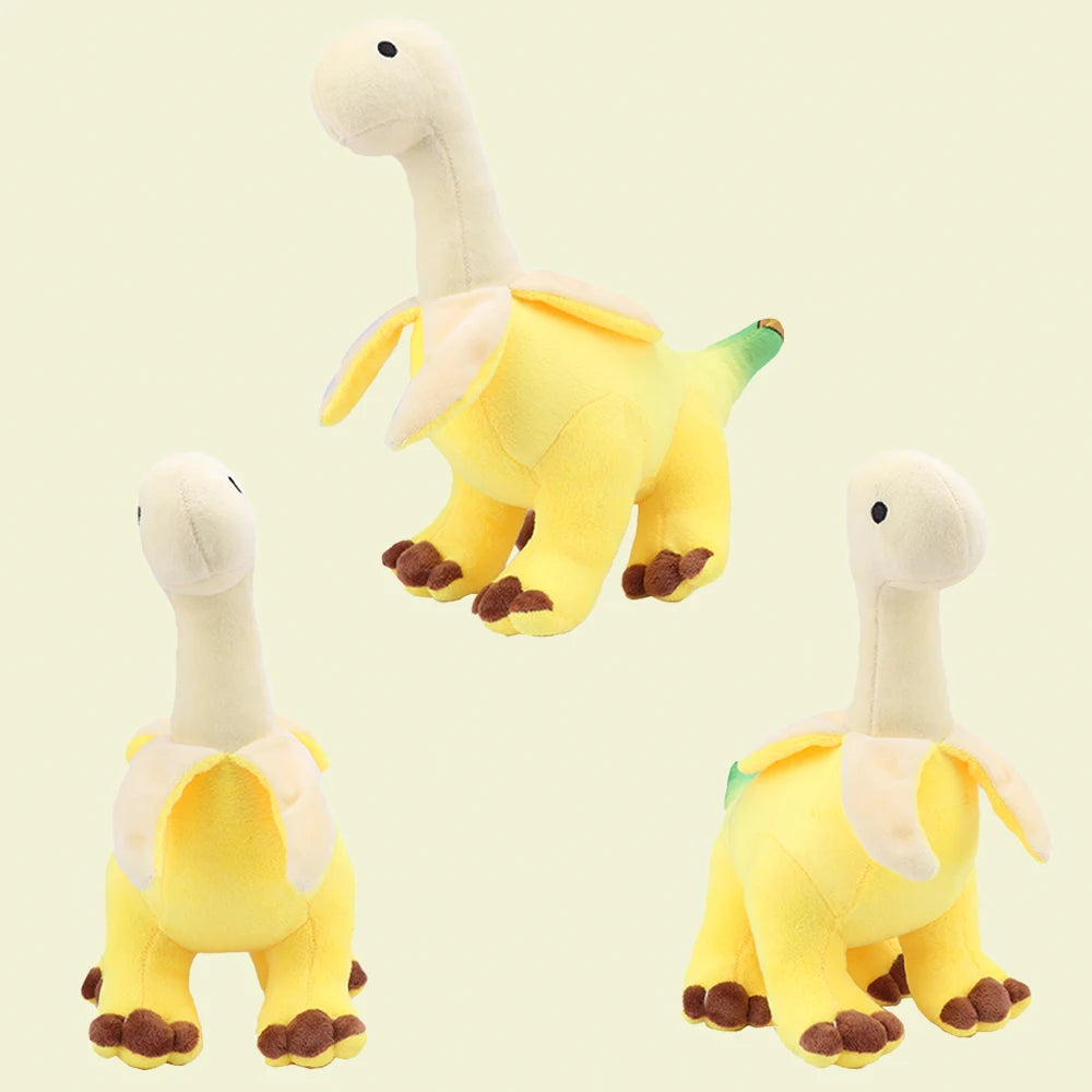 28cm Cute Banana Brontosaurus Plush Toy for Kids