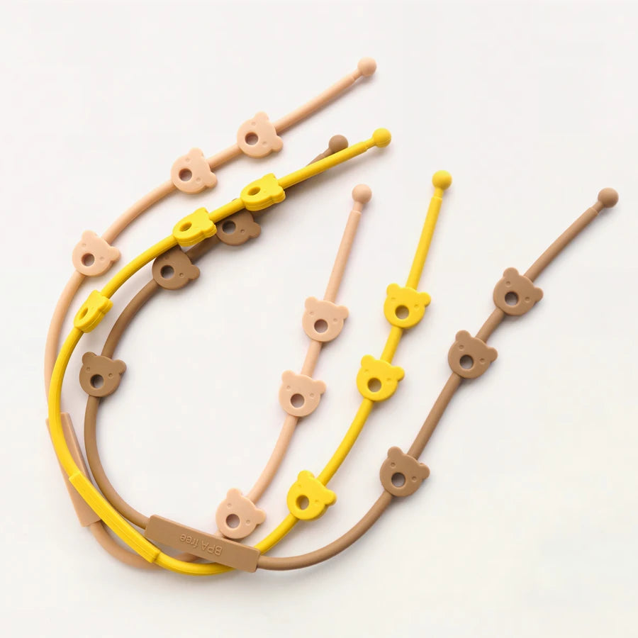2PCS Baby Pacifier Clip | BPA-Free Silicone Teether Chain