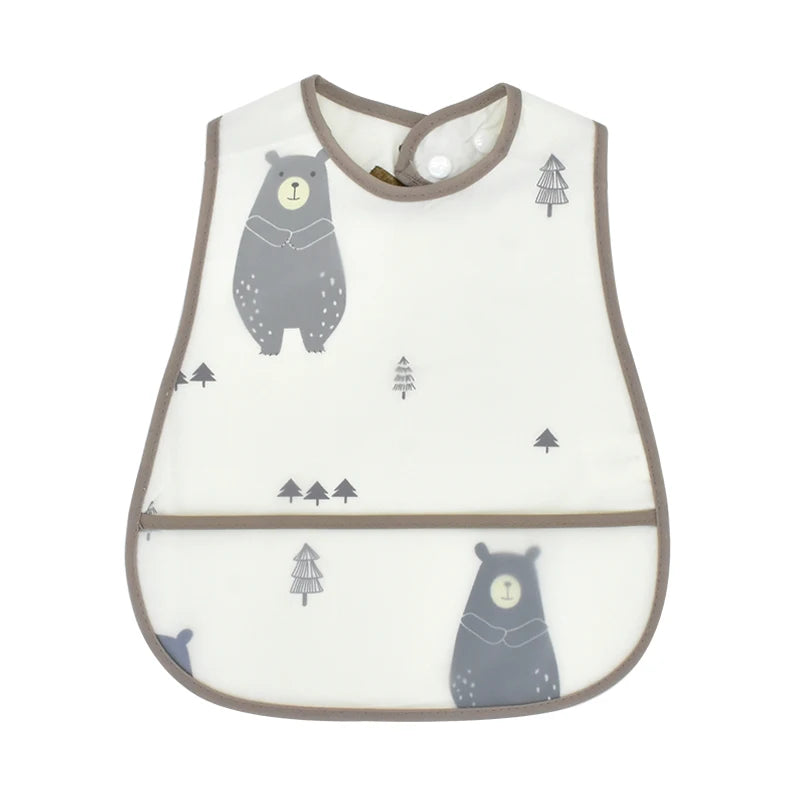 Cute Waterproof Baby Bib – Adjustable EVA Feeding Apron