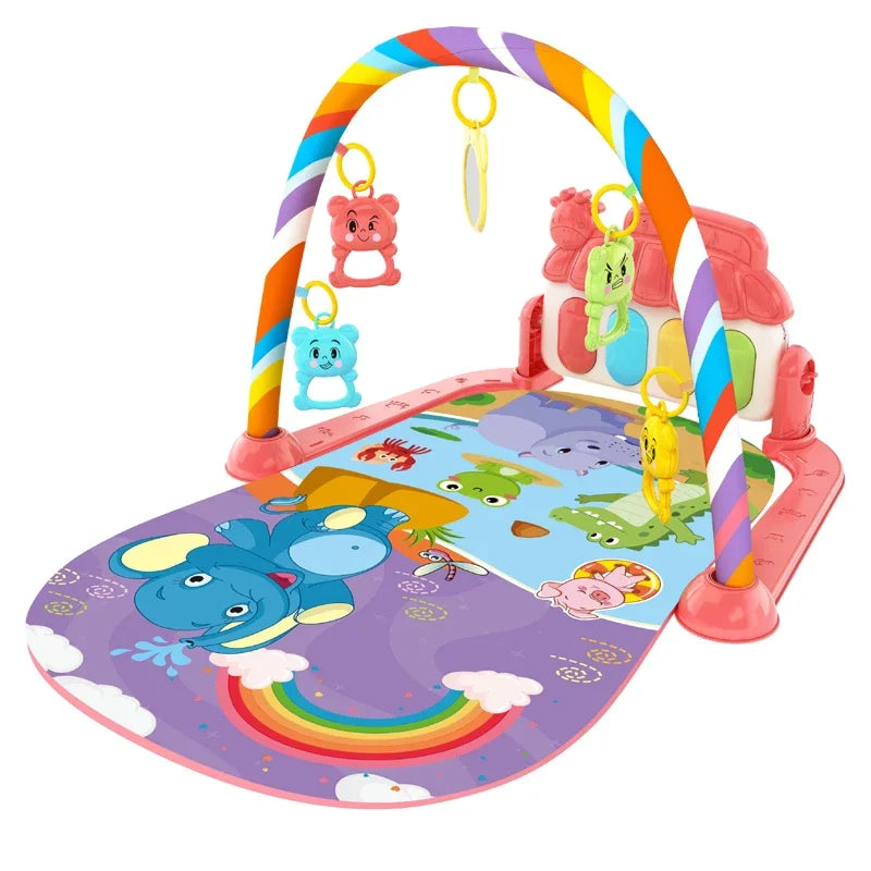 Baby Activity Gym & Piano Play Mat for 0-36 Months, Musical Toy