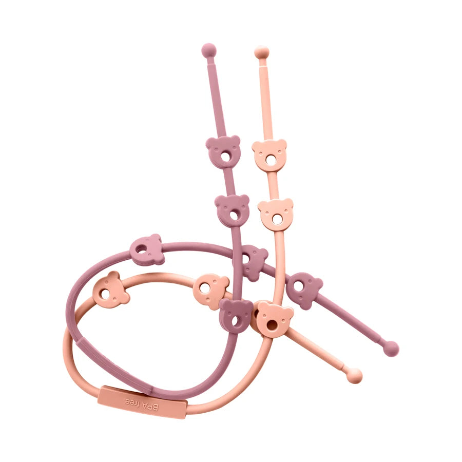 2PCS Baby Pacifier Clip | BPA-Free Silicone Teether Chain