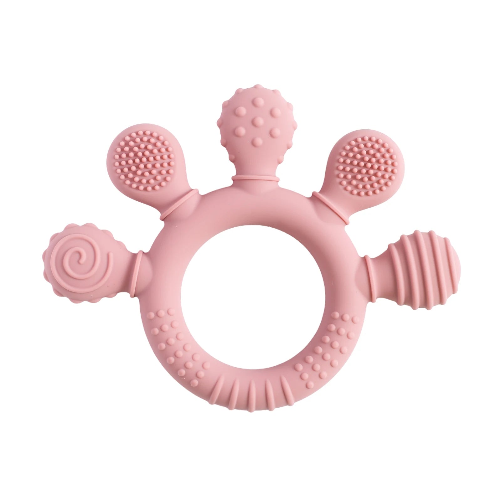 Silicone Teether, Food-Grade Baby Toy, Animal Soother