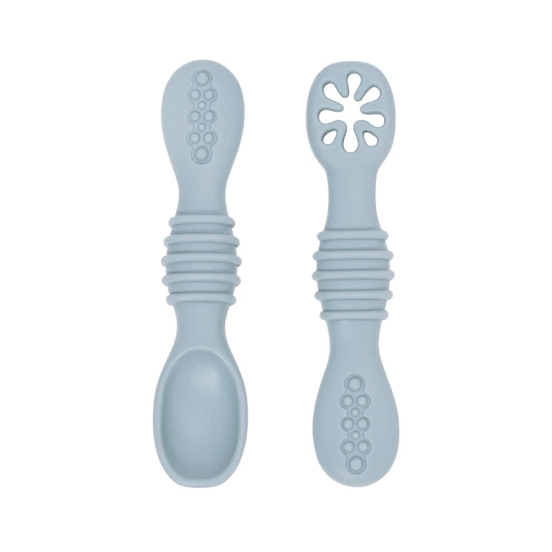 2PCS Baby Silicone Training Spoons | Kids Feeding Set