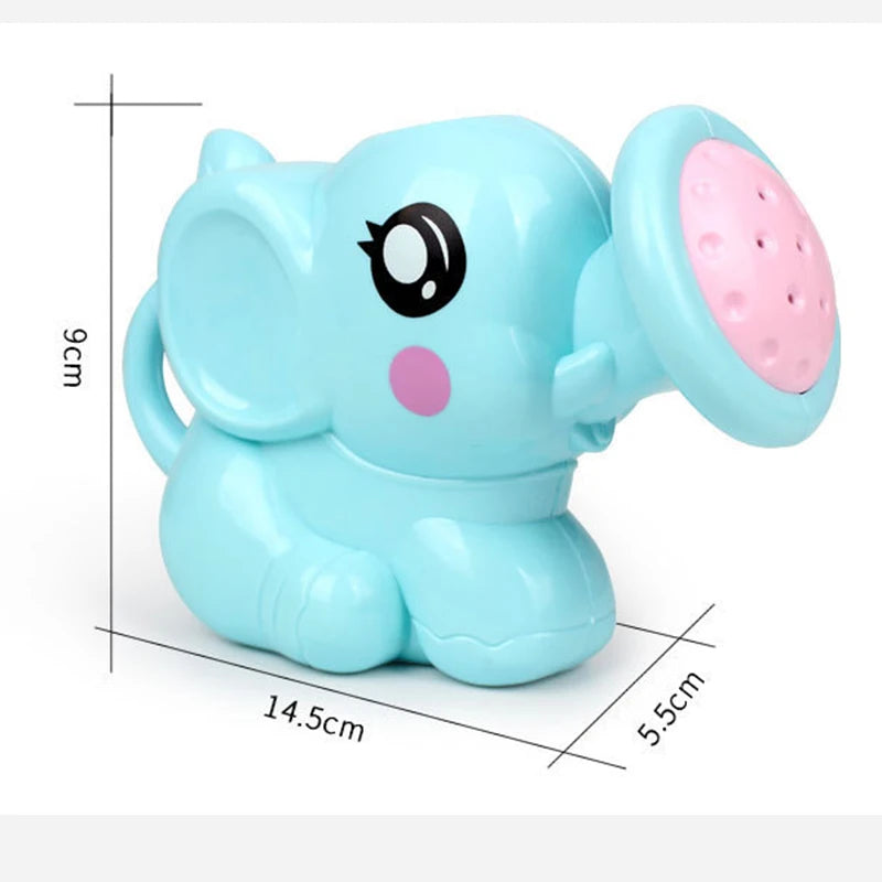 Elephant Shape Baby Bath Toy Water Spray with Mesh Storage