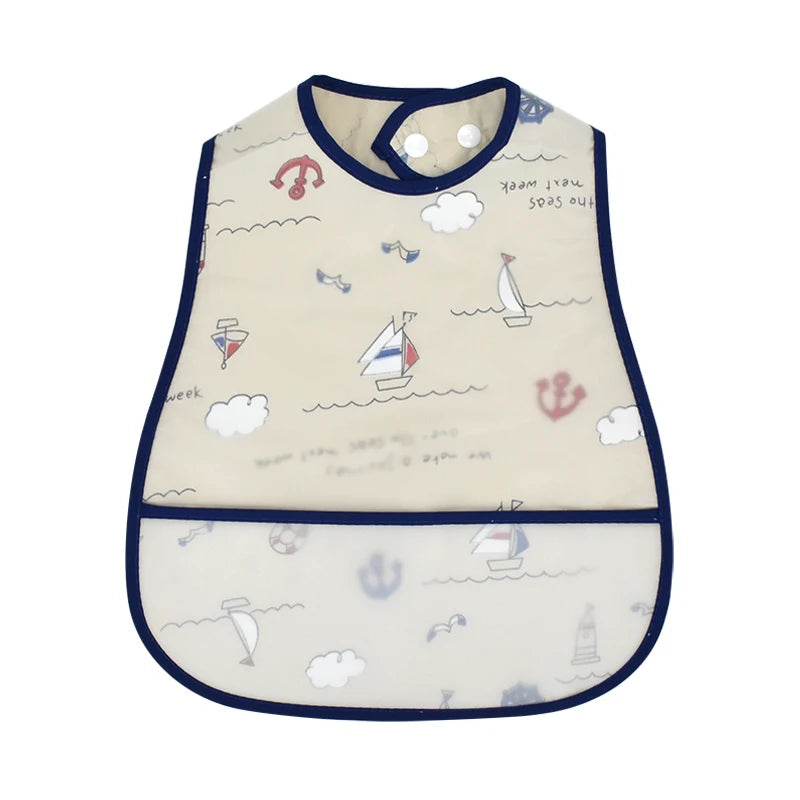 Cute Waterproof Baby Bib – Adjustable EVA Feeding Apron