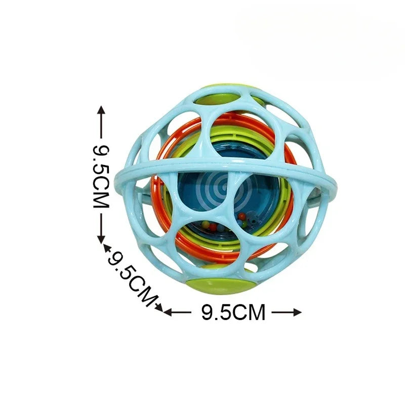 Baby Soft Rattle Ball Toy - Sensory & Teething for 0-12M