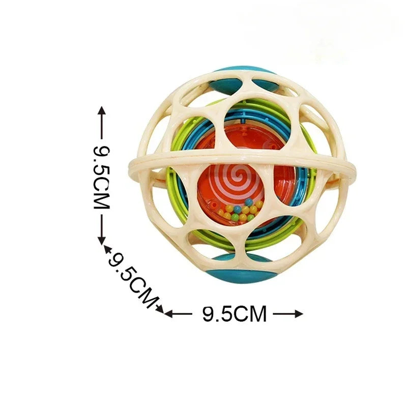 Baby Soft Rattle Ball Toy - Sensory & Teething for 0-12M