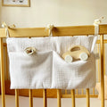 Baby Crib Storage Bag - Cotton Organizer for Diapers & Toys