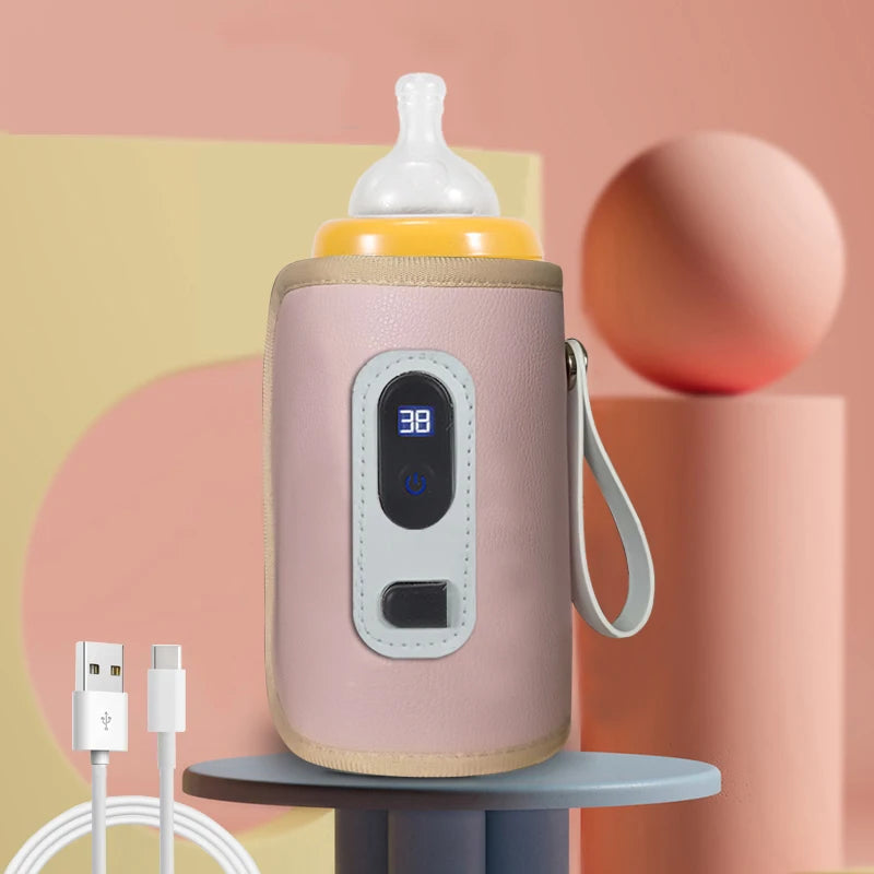 USB Baby Bottle Warmer with LCD – Portable Travel Sleeve
