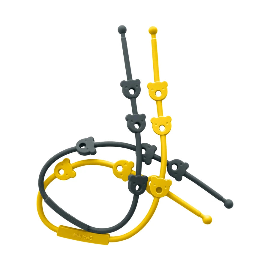 2PCS Baby Pacifier Clip | BPA-Free Silicone Teether Chain