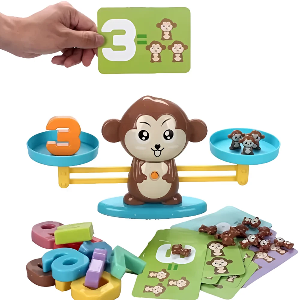 Monkey Balance Math Game Montessori Toys for Kids & Preschool