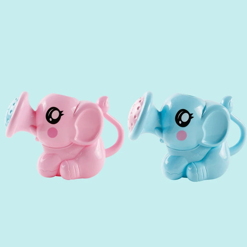 Elephant Shape Baby Bath Toy Water Spray with Mesh Storage