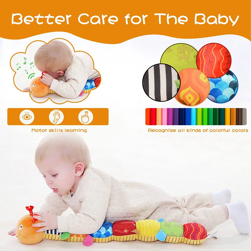 Baby Rattle Musical Caterpillar Plush Toy for Newborns & Toddlers