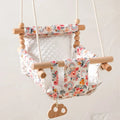 Baby Swing Chair - Indoor/Outdoor Hanging Canvas Seat for Kids, Small Basket Toy