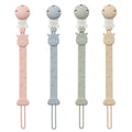 BPA-Free Silicone Pacifier Clips, One-Piece Design, Baby 3+