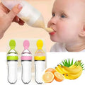 Silicone Baby Food Feeder & Dispensing Spoon with Suction Cup