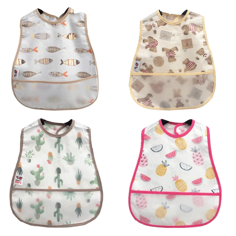 Cute Waterproof Baby Bib – Adjustable EVA Feeding Apron