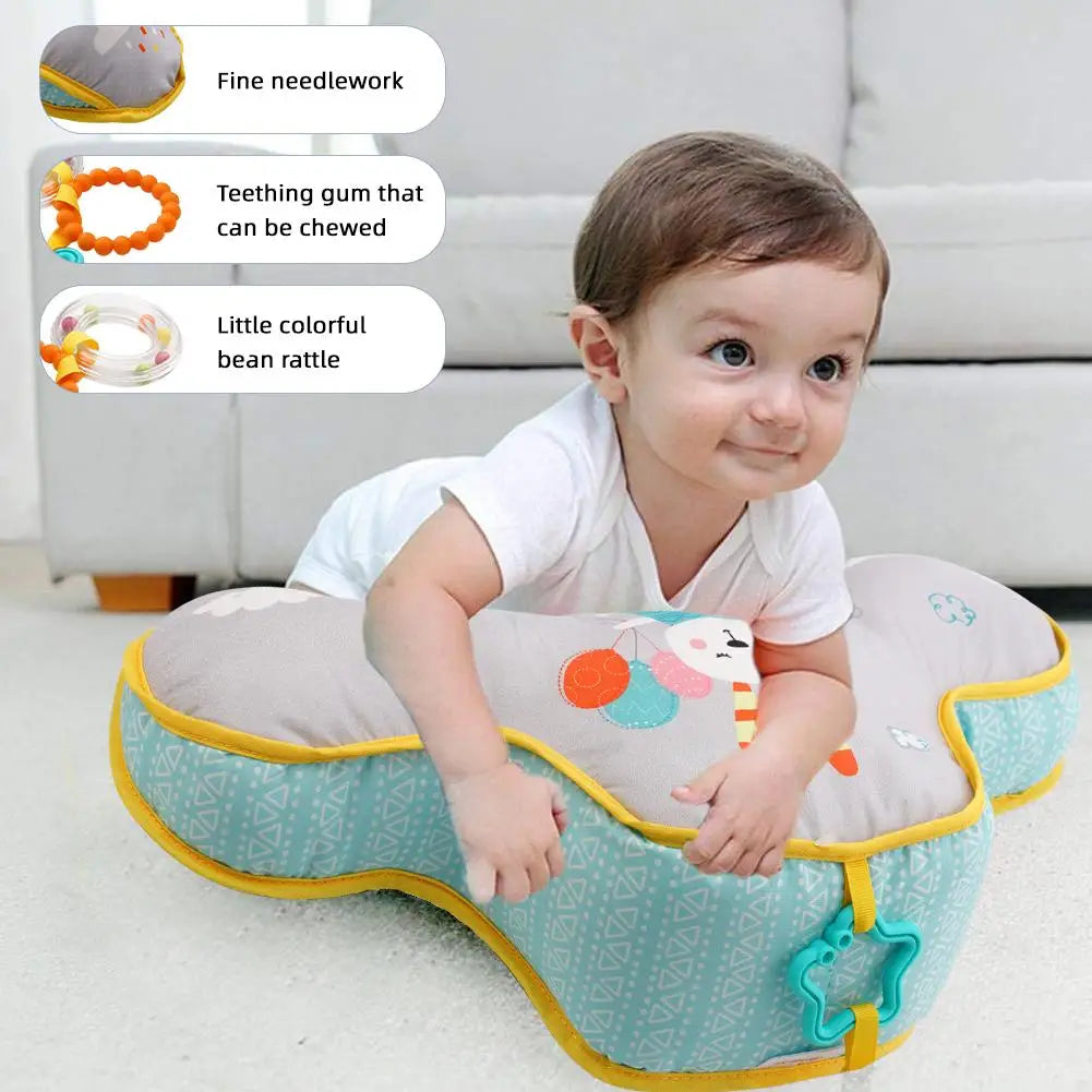High Contrast Tummy Time Pillow – Double-Sided Baby Toy