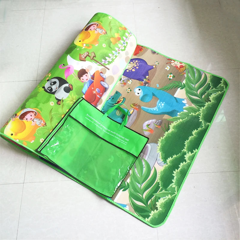 Double-Sided Baby Play Mat Animals Kids Educational Rug
