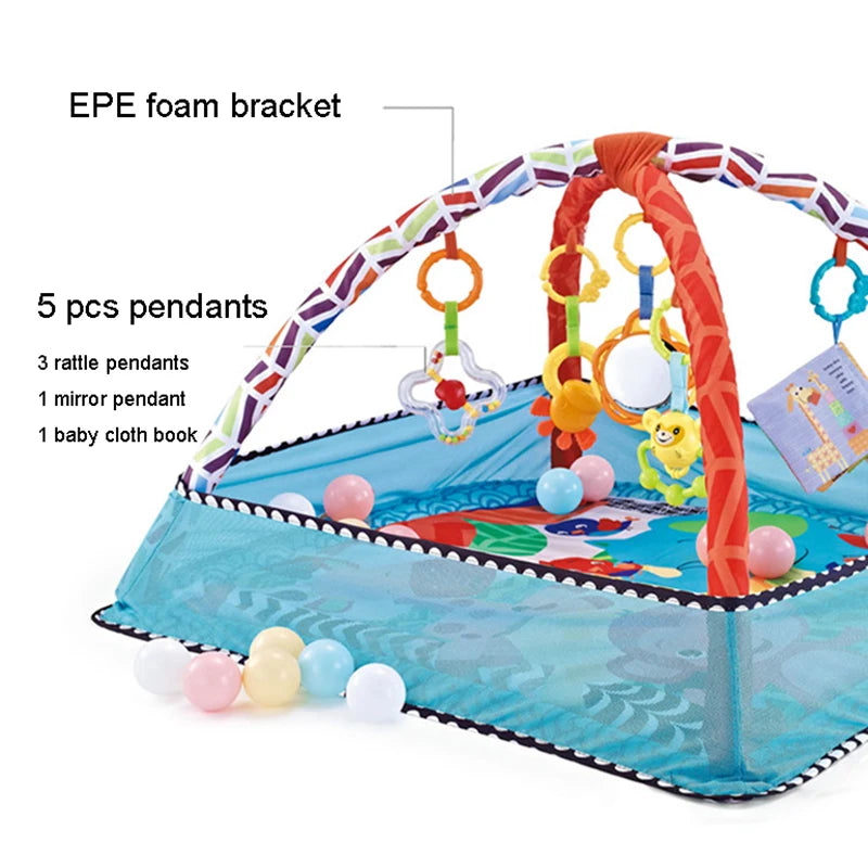 Kids Activity Play Mat Rack Educational Fitness Gym for Infants