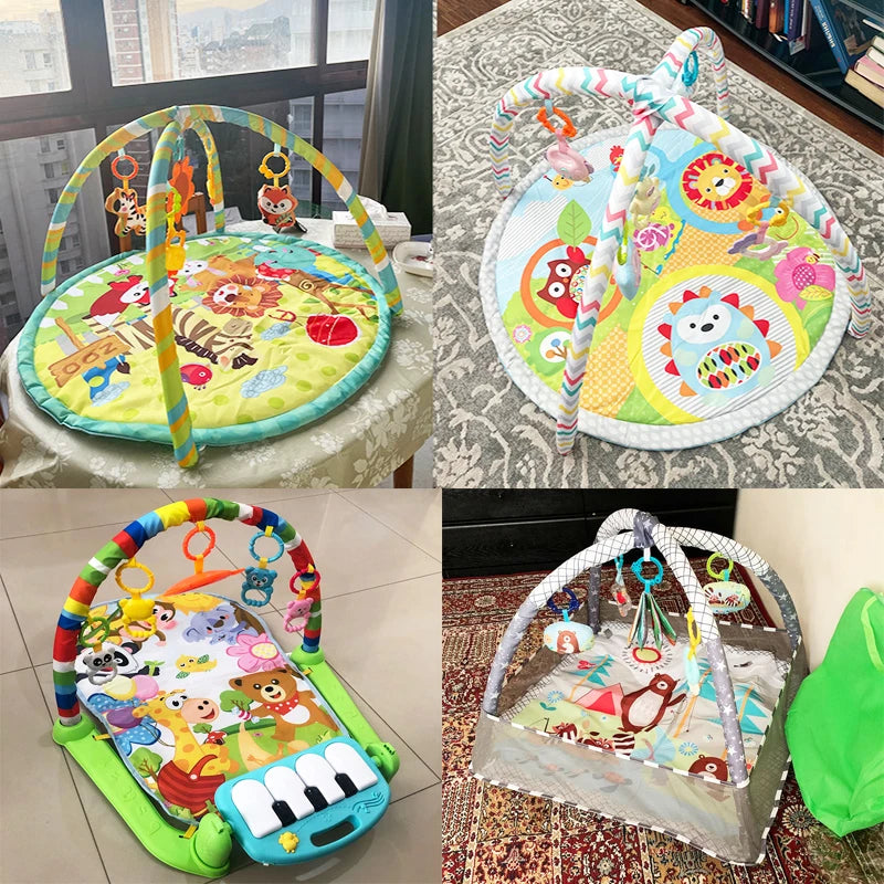 Kids Activity Play Mat Rack Educational Fitness Gym for Infants