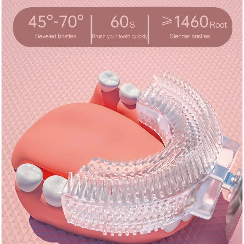 Kids U-Shaped Electric Toothbrush 360° Sonic Rechargeable