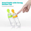 Silicone Baby Food Feeder & Dispensing Spoon with Suction Cup